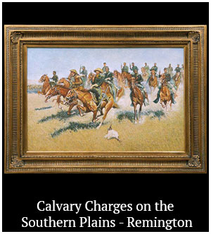 Calvary Charges on the Southern Plains - Remington