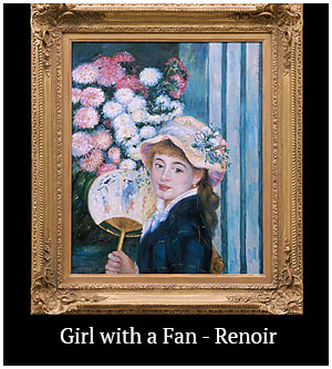 Girl with a Fan - Renoir